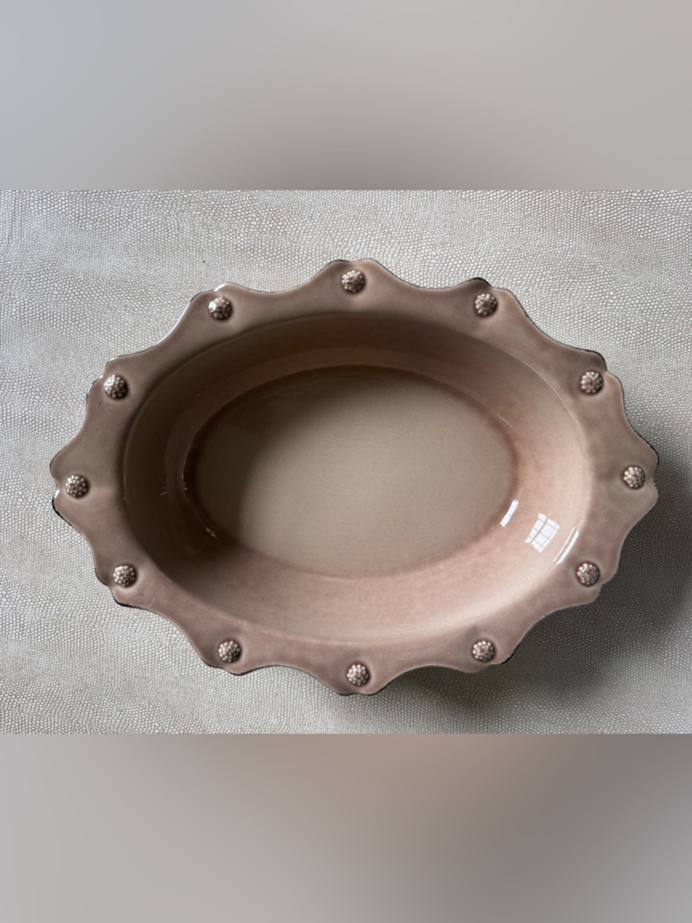 Juliska Berry & Thread Oval Baker in Cappuccino Like New